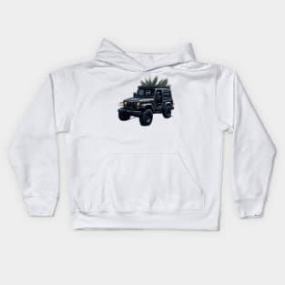 jeep design, 3d jeep art Kids Hoodie